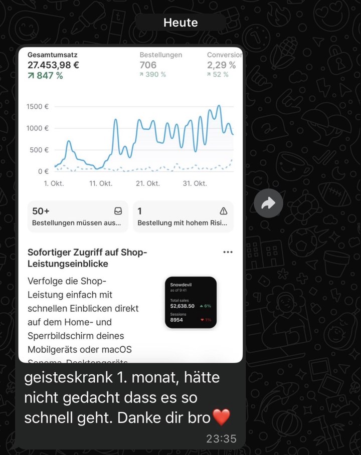 WhatsApp Chat: geisteskrank 1. Monat, danke dir